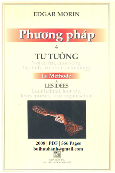 Phương Pháp 4-Tư Tưởng (NXB Đại Học Quốc Gia 2008) - Edgar Morin, 566 Trang