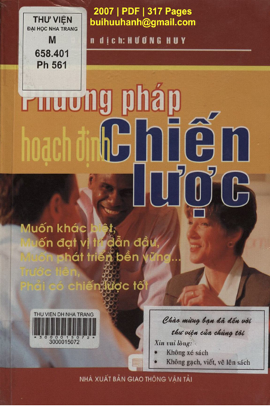 Phương Pháp Hoạch Định Chiến Lược (NXB Giao Thông Vận Tải 2007) - Hương Huy, 317 Trang