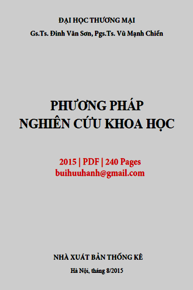 Phương Pháp Nghiên Cứu Khoa Học (NXB Thống Kê 2015) - Đinh Văn Sơn, 240 Trang