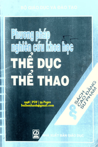 Phương Pháp Nghiên Cứu Khoa Học Thể Dục Thể Thao (NXB Giáo Dục 1998) - Vũ Đào Hùng, 59 Trang