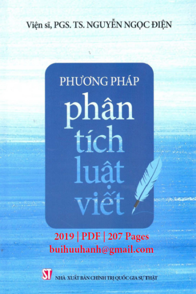 Phương Pháp Phân Tích Luật Viết (NXB Chính Trị 2019) - Nguyễn Ngọc Điện, 207 Trang