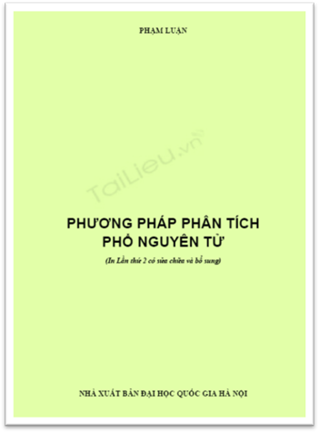 Phương Pháp Phân Tích Phổ Nguyên Tử (NXB Đại Học Quốc Gia 2006) - Phạm Luận, 295 Trang