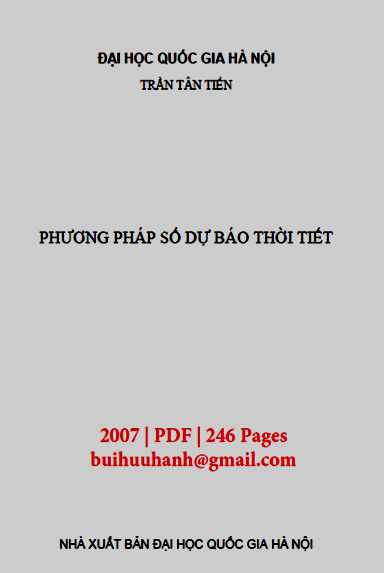 Phương Pháp Số Dự Báo Thời Tiết (NXB Đại Học Quốc Gia 2007) - Trần Tân Tiến, 246 Trang