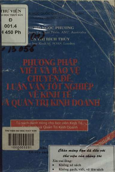 Phương Pháp Viết Và Bảo Vệ Chuyên Đề, Luận Văn Tốt Nghiệp Về Kinh Tế Và Quản Trị Kinh Doanh