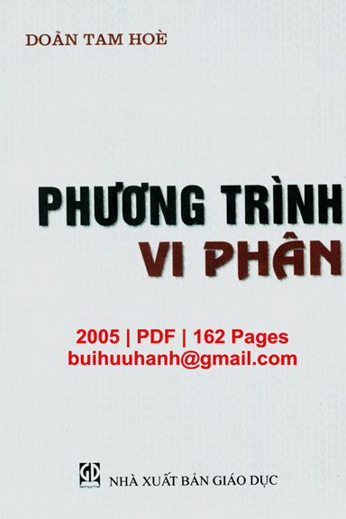 Phương Trình Vi Phân (NXB Giáo Dục 2005) - Doãn Tam Hòe, 162 Trang