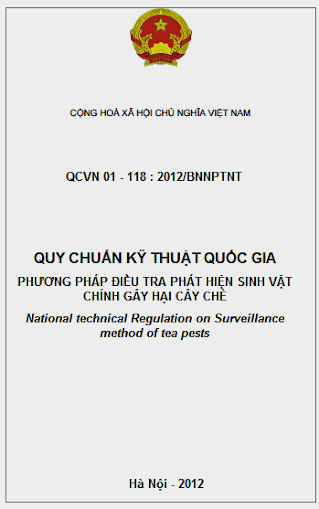 QCVN 01-118-2012-BNNPTNT - Phương Pháp Điều Tra Phát Hiện Sinh Vật Chính Gây Hại Cây Chè