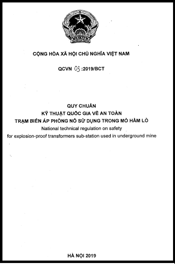 QCVN 03-2019-BCT - An Toàn Đối Với Trạm Biến Áp Phòng Nổ Sử Dụng Trong Mỏ Hầm Lò