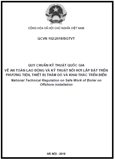 QCVN 102-2018-BGTVT - An Toàn Lao Động Và Kỹ Thuật Nồi Hơi Lắp Đặt Trên Phương Tiện