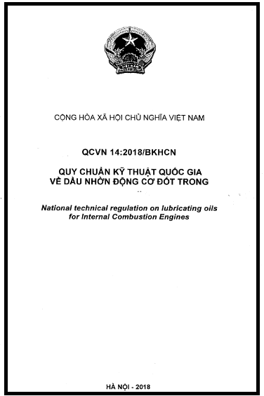 QCVN 14-2018-BKHCN - Dầu Nhờn Động Cơ Đốt Trong