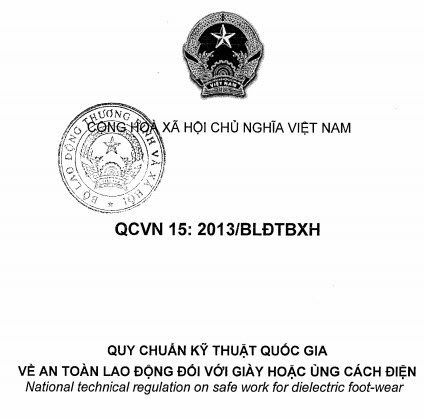 QCVN 15-2013-BLĐTBXH - Quy Chuẩn Kỹ Thuật Quốc Gia Về An Toàn Lao Động Đối Với Giày Hoặc Ủng