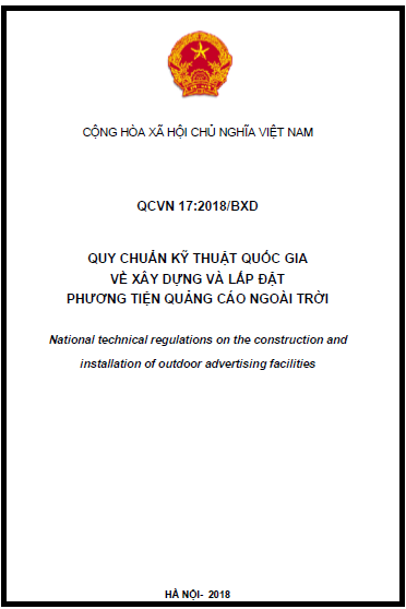 QCVN 17-2018-BXD - Xây Dựng Và Lắp Đặt Phương Tiện Quảng Cáo Ngoài Trời