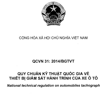 QCVN 31-2014-BGTVT - Quy Chuẩn Kỹ Thuật Quốc Gia Về Thiết Bị Giám Sát Hành Trình Của Xe Ô Tô