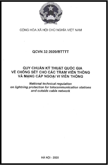 QCVN 32-2020-BTTTT - Chống Sét Cho Các Trạm Viễn Thông Và Mạng Cáp Ngoại Vi Viễn Thông