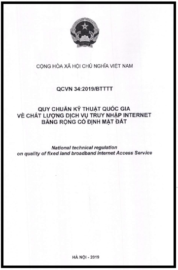 QCVN 34-2019-BTTTT - Chất Lượng Dịch Vụ Truy Nhập Internet Băng Rộng Cố Định Mặt Đất