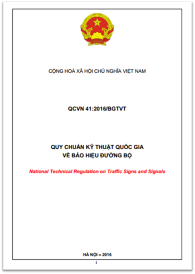 QCVN 41-2016-BGTVT - Quy Chuẩn Kỹ Thuật Quốc Gia Về Báo Hiệu Đường Bộ