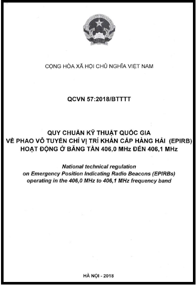 QCVN 57-2018-BTTTT - Phao Vô Tuyến Chỉ Vị Trí Khẩn Cấp Hàng Hải (EPIRB)