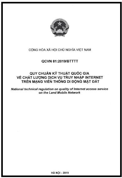 QCVN 81-2019-BTTTT - Chất Lượng Dịch Vụ Truy Nhập Internet Trên Mạng Viễn Thông Di Động Mặt Đất
