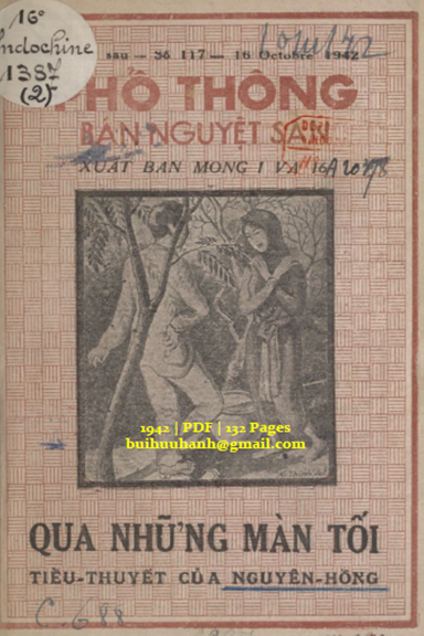 Qua Những Màn Tối Quyển 2 (NXB Tân Dân 1942) - Nguyên Hồng, 132 Trang