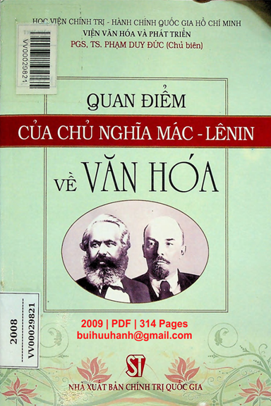 Quan Điểm Của Chủ Nghĩa Mác-Lênin Về Văn Hóa (NXB Chính Trị 2008) - Phạm Duy Đức, 314 Trang