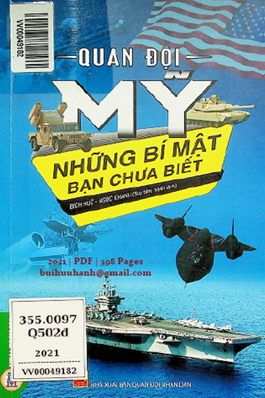 Quân Đội Mỹ Những Bí Mật Bạn Chưa Biết (NXB Quân Đội 2021) - Bích Huệ, 398 Trang