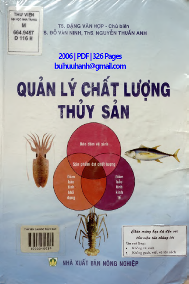 Quản Lý Chất Lượng Thủy Sản (NXB Nông Nghiệp 2006) - Đặng Văn Hợp, 326 Trang