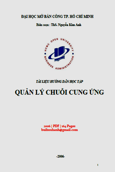 Quản Lý Chuỗi Cung Ứng (NXB Đại Học Mở 2006) - Nguyễn Kim Anh, 164 Trang