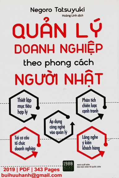 Quản Lý Doanh Nghiệp Theo Phong Cách Người Nhật (NXB Kinh Tế Quốc Dân 2019) - Negoro Tatsuyuki
