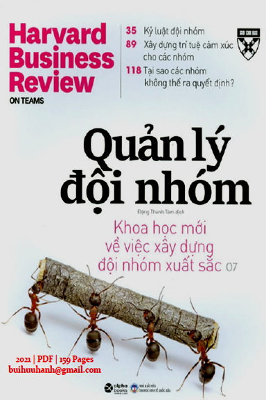 Quản Lý Đội Nhóm (NXB Kinh Tế Quốc Dân 2021) - Đặng Thanh Tâm, 159 Trang