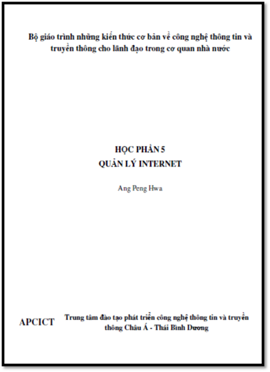 Quản Lý Internet (NXB Hà Nội 2010) - Ang Peng Hwa, 70 Trang