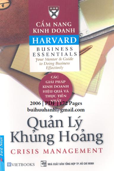 Quản Lý Khủng Hoảng (NXB Tổng Hợp 2006) - Trần Thị Bích Nga, 172 Trang