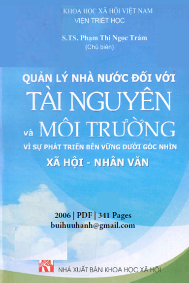 Quản Lý Nhà Nước Đối Với Tài Nguyên Và Môi Trường Vì Sự Phát Triển Bền Vững Dưới Góc Nhìn Xã Hội