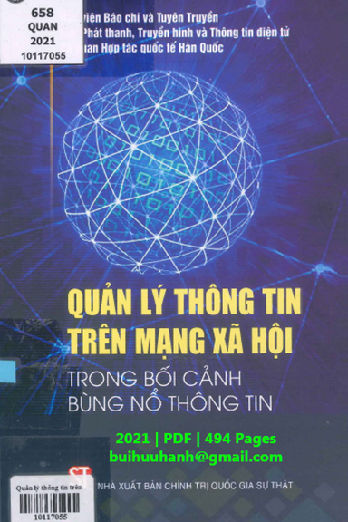 Quản Lý Thông Tin Trên Mạng Xã Hội Trong Bối Cảnh Bùng Nổ Thông Tin (NXB Chính Trị 2021)- Lưu Văn An