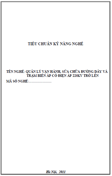 Quản Lý Vận Hành, Sửa Chữa Đường Dây Và Trạm Biến Áp Có Điện Áp 220kv Trở Lên - Phan Văn Cần