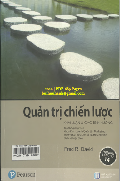 Quản Trị Chiến Lược Khái Luận Và Các Tình Huống (NXB Hồng Đức 2020) - Fred R. David, 689 Trang