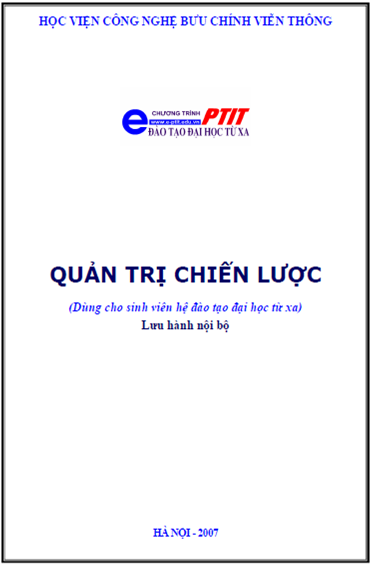 Quản Trị Chiến Lược (NXB Hà Nội 2007) - Lê Thị Bích Ngọc, 152 Trang