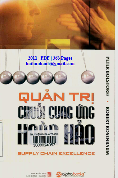 Quản Trị Chuỗi Cung Ứng Hoàn Hảo (NXB Lao Động Xã Hội 2011) - Peter Bolstorff, 363 Trang