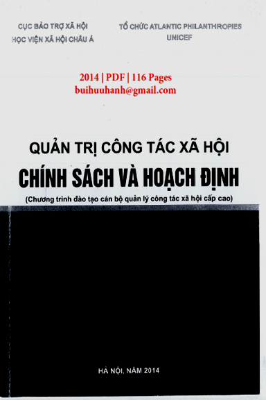 Quản Trị Công Tác Xã Hội Chính Sách Và Hoạch Định (NXB Hồng Đức 2014) - Lourdes G. Blanon, 116 Trang