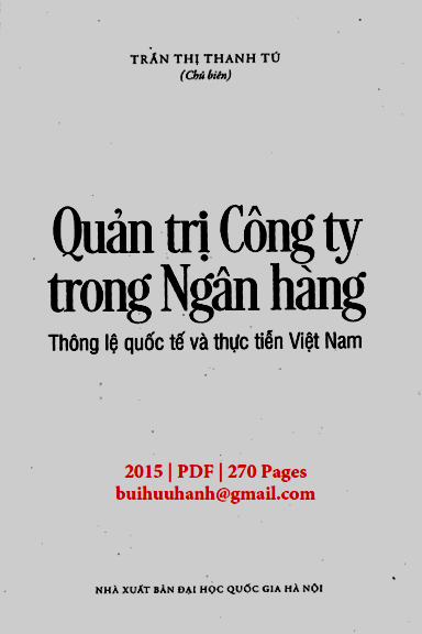 Quản Trị Công Ty Trong Ngân Hàng (NXB Đại Học Quốc Gia 2015) - Trần Thị Thanh Tú, 270 Trang
