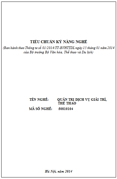 Quản Trị Dịch Vụ Giải Trí, Thể Thao (NXB Hà Nội 2014) - Nguyễn Văn Lưu, 167 Trang