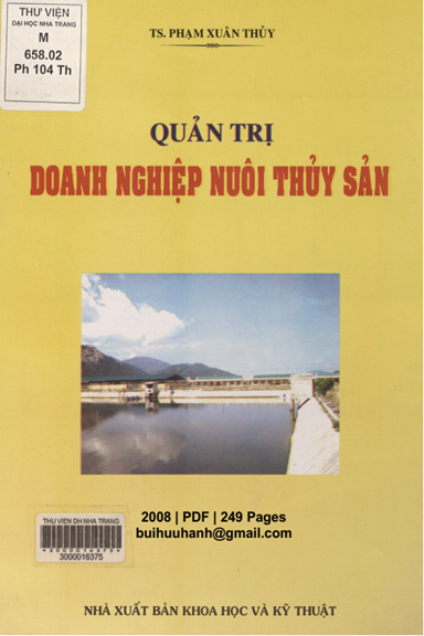 Quản Trị Doanh Nghiệp Nuôi Thủy Sản (NXB Khoa Học Kỹ Thuật 2008) - Phạm Xuân Thủy, 249 Trang