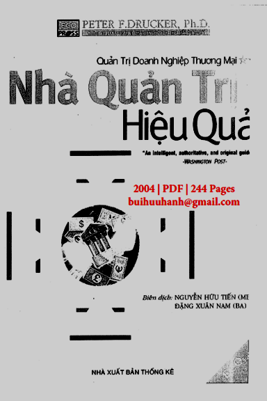 Quản Trị Doanh Nghiệp Thương Mại Tập 2-Nhà Quản Trị Hiểu Quả (NXB Thống Kê 2004) - Peter F. Drucker