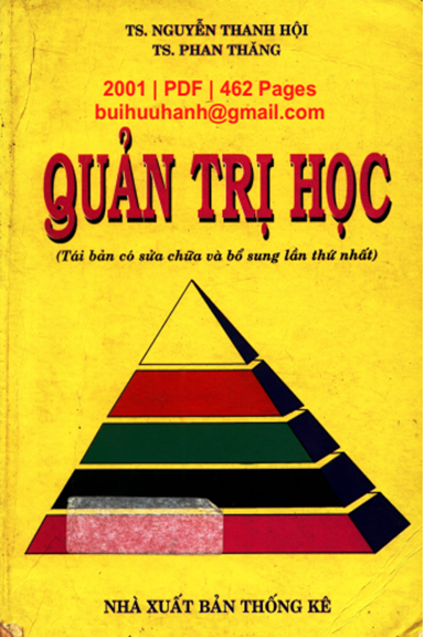 Quản Trị Học (NXB Thống Kê 2001) - Nguyễn Thanh Hội, 462 Trang