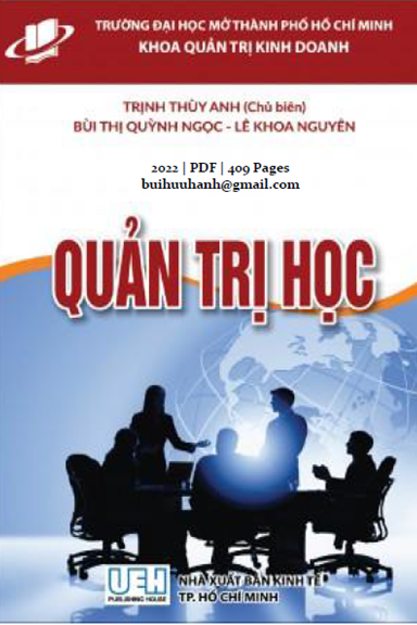 Quản Trị Học (NXB Thông Tin Truyền Thông 2022) - Trịnh Thùy Anh, 409 Trang