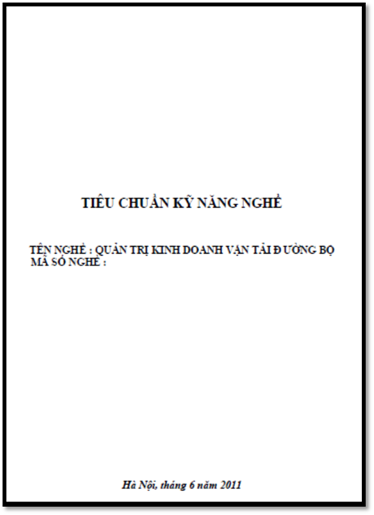 Quản Trị Kinh Doanh Vận Tải Đường Bộ (NXB Hà Nội 2011) - Đỗ Ngọc Viện, 139 Trang