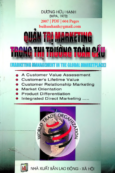 Quản Trị Marketing Trong Thị Trường Toàn Cầu (NXB Lao Động Xã Hội 2007) - Dương Hữu Hạnh, 604 Trang