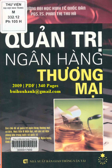 Quản Trị Ngân Hàng Thương Mại (NXB Giao Thông Vận Tải 2009) - Phan Thị Thu Hà, 343 Trang