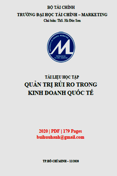 Quản Trị Rủi Ro Trong Kinh Doanh Quốc Tế (NXB Tài Chính Marketing 2020) - Hà Đức Sơn, 179 Trang