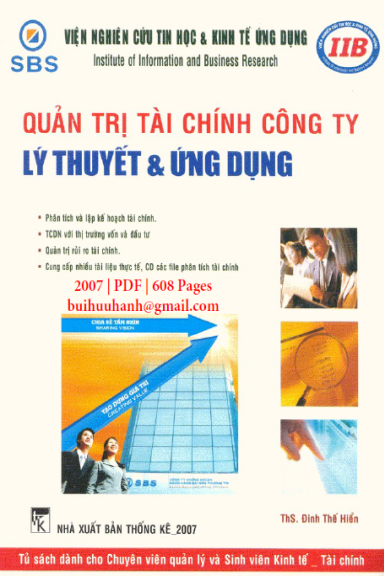 Quản Trị Tài Chính Công Ty Lý Thuyết Và Ứng Dụng (NXB Thống Kê 2007) - Đinh Thế Hiển, 608 Trang