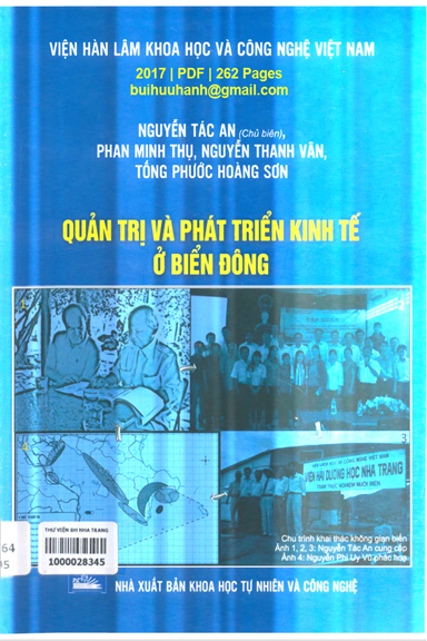 Quản Trị Và Phát Triển Kinh Tế Ở Biển Đông (NXB Khoa Học Tự Nhiên 2017) - Nguyễn Tác An, 262 Trang