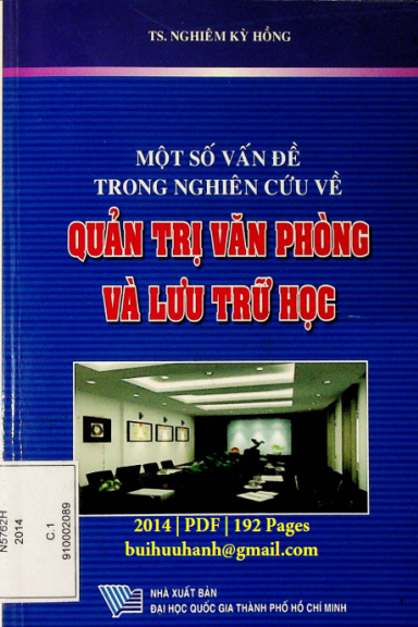 Quản Trị Văn Phòng Và Lưu Trữ Học (NXB Đại Học Quốc Gia 2014) - Nghiêm Kỳ Hồng, 192 Trang